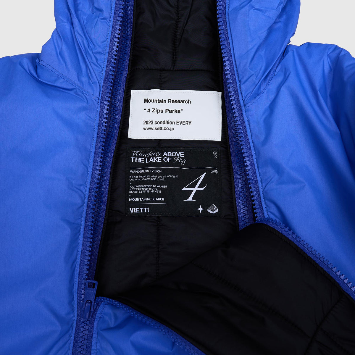 Mountain Research 4 Zips Blue Parka